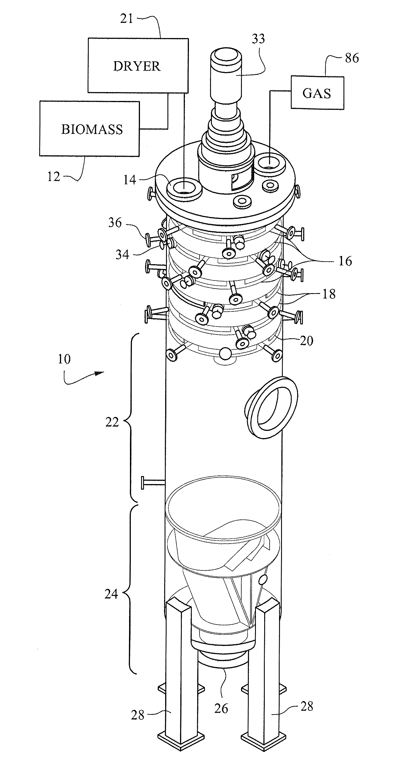 System for the torrefaction of lignocellulosic material