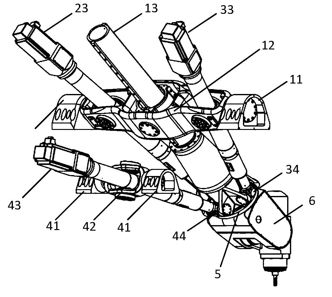 Compensation method for driving joint zero point errors of five-degree-freedom hybrid robot