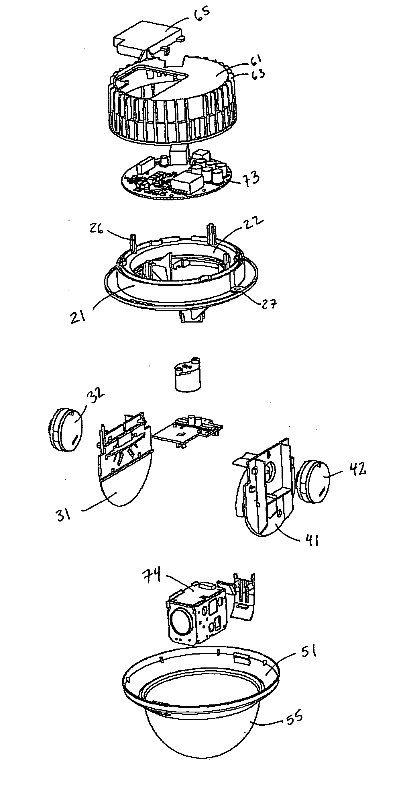 Camera support and mounting assembly