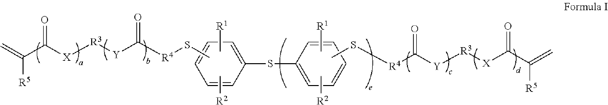 Dental materials based on low-viscosity radically polymerizable monomers with a high refractive index