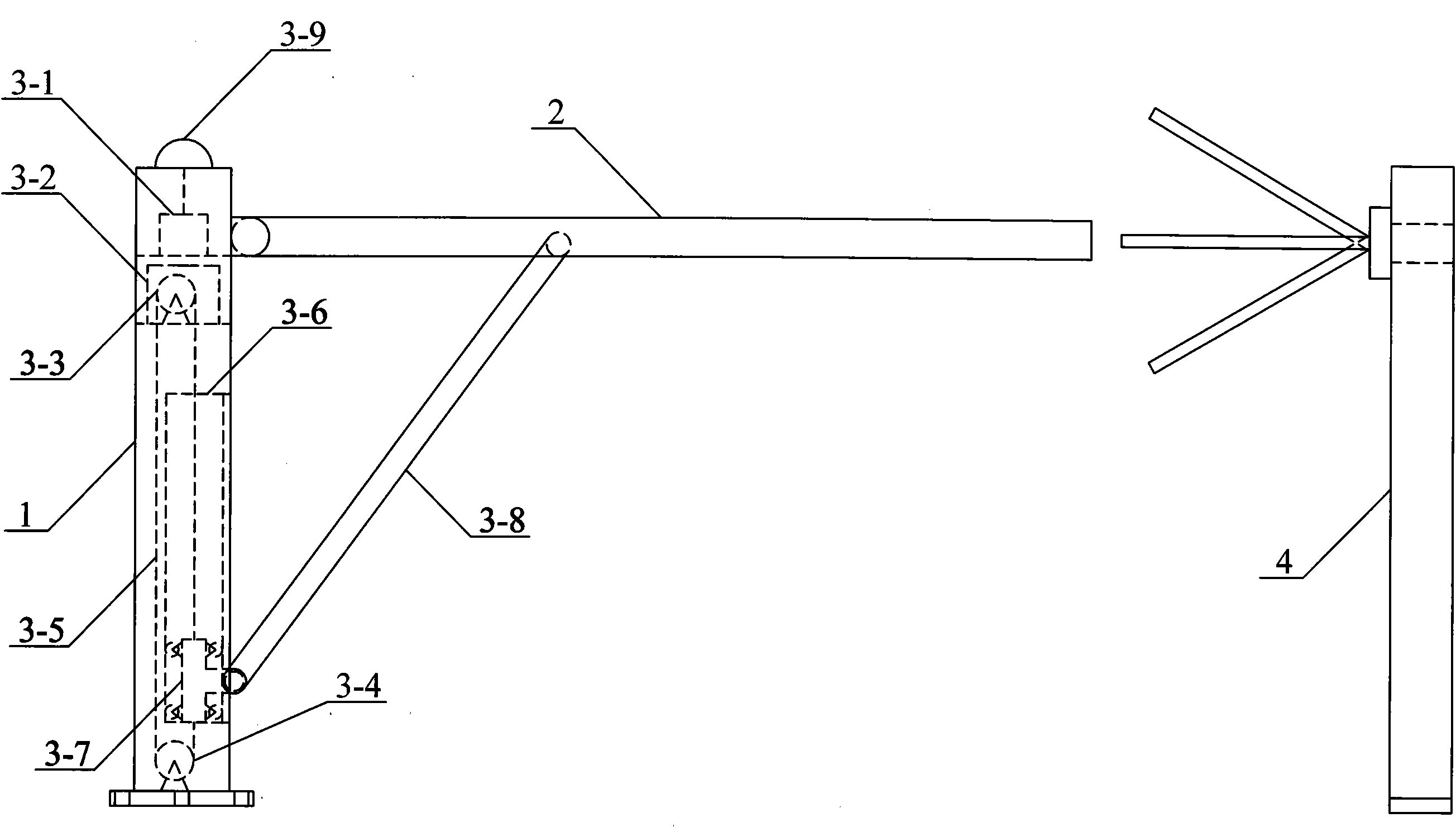 Road section sidewalk guardrail based on inductive control