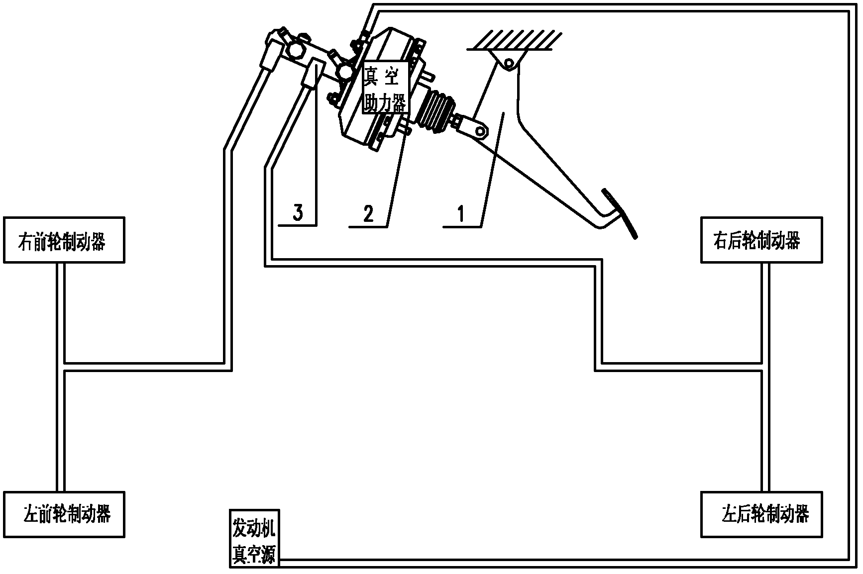 Hydraulic braking device and automobile with the same