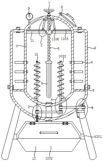 Biological food-based sealed constant-temperature fermentation tank for broomcorn wine brewing