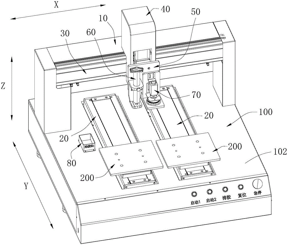 Double-station three-dimensional intelligent glue dispenser