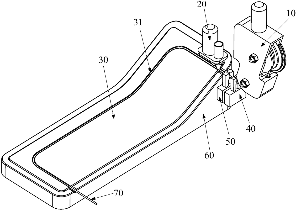 Optical fiber installation device and vehicle lamp assembly system