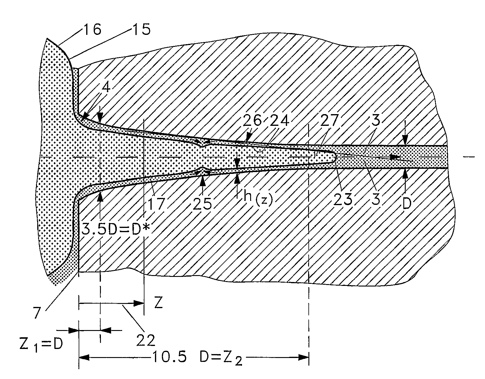 Flow restrictor and system for delivering a flow of liquid in a microcapillary