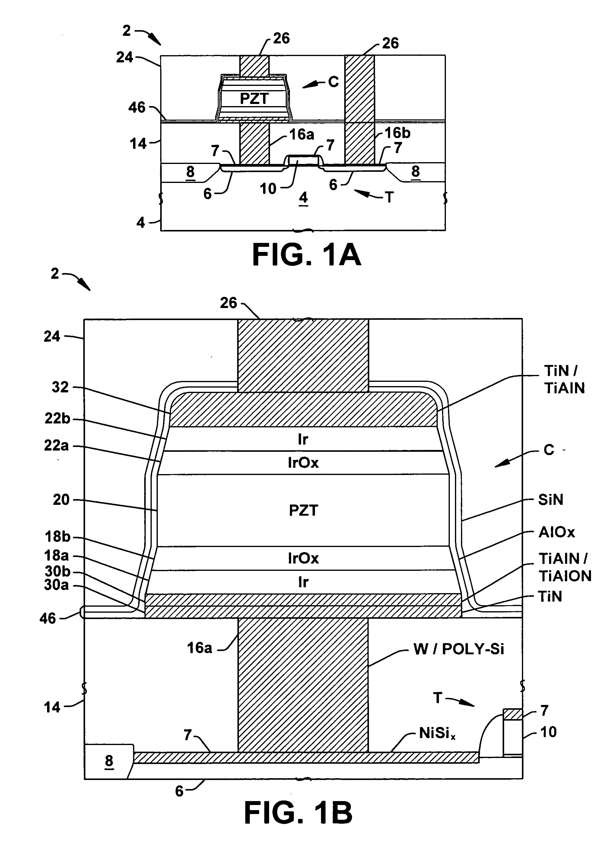 Ferroelectric capacitor stack etch cleaning methods