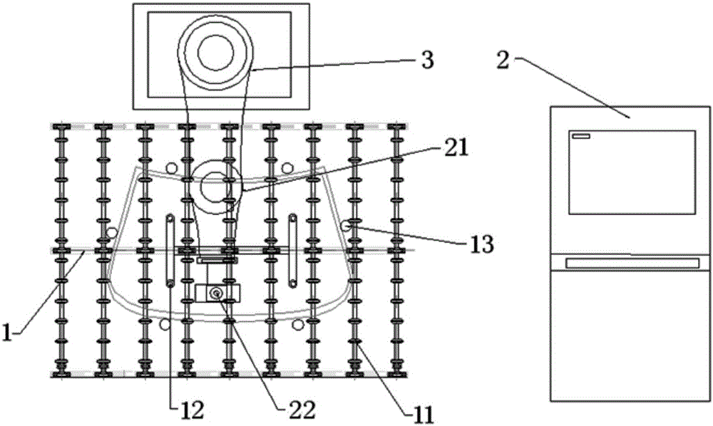 Plane cambered glass periphery film removal device