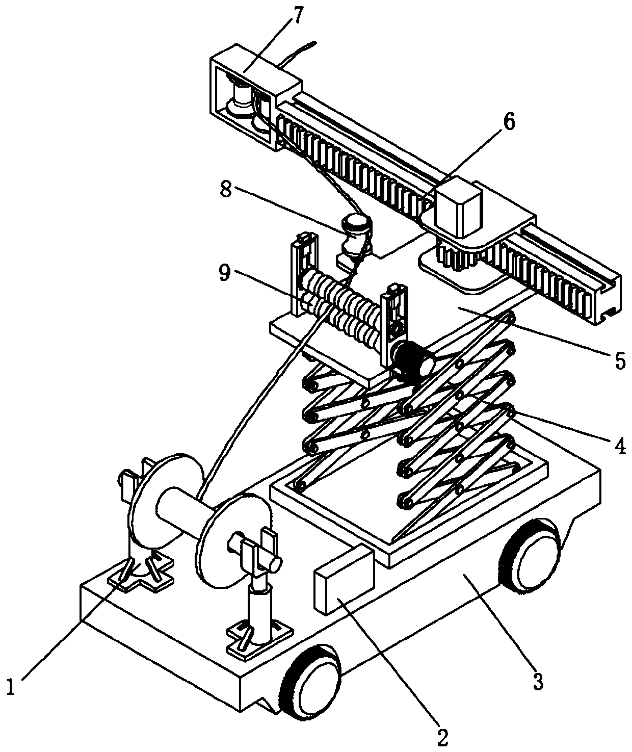 Cable laying device for power supply company