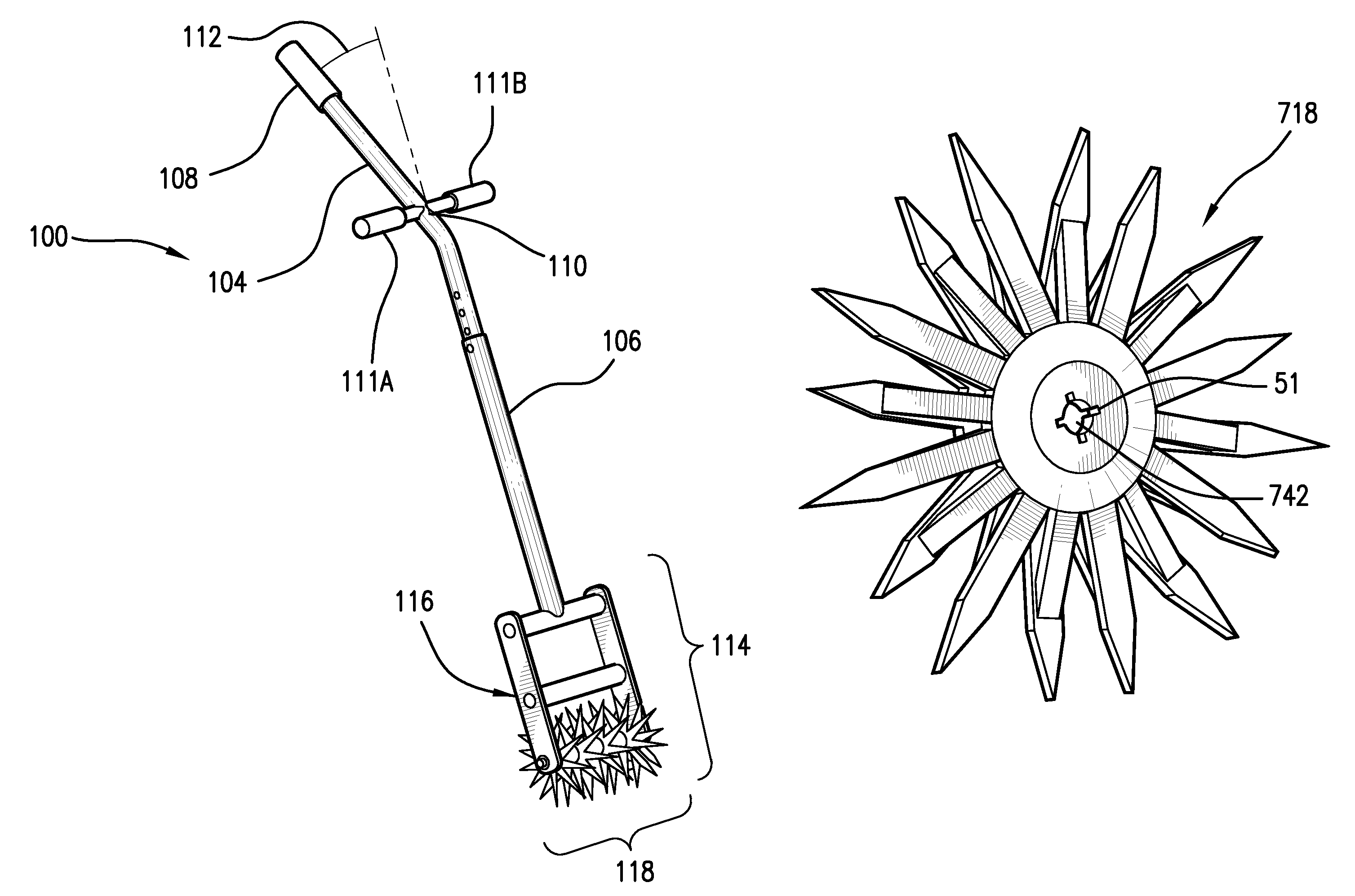 Lawn perforating tool and method of using same