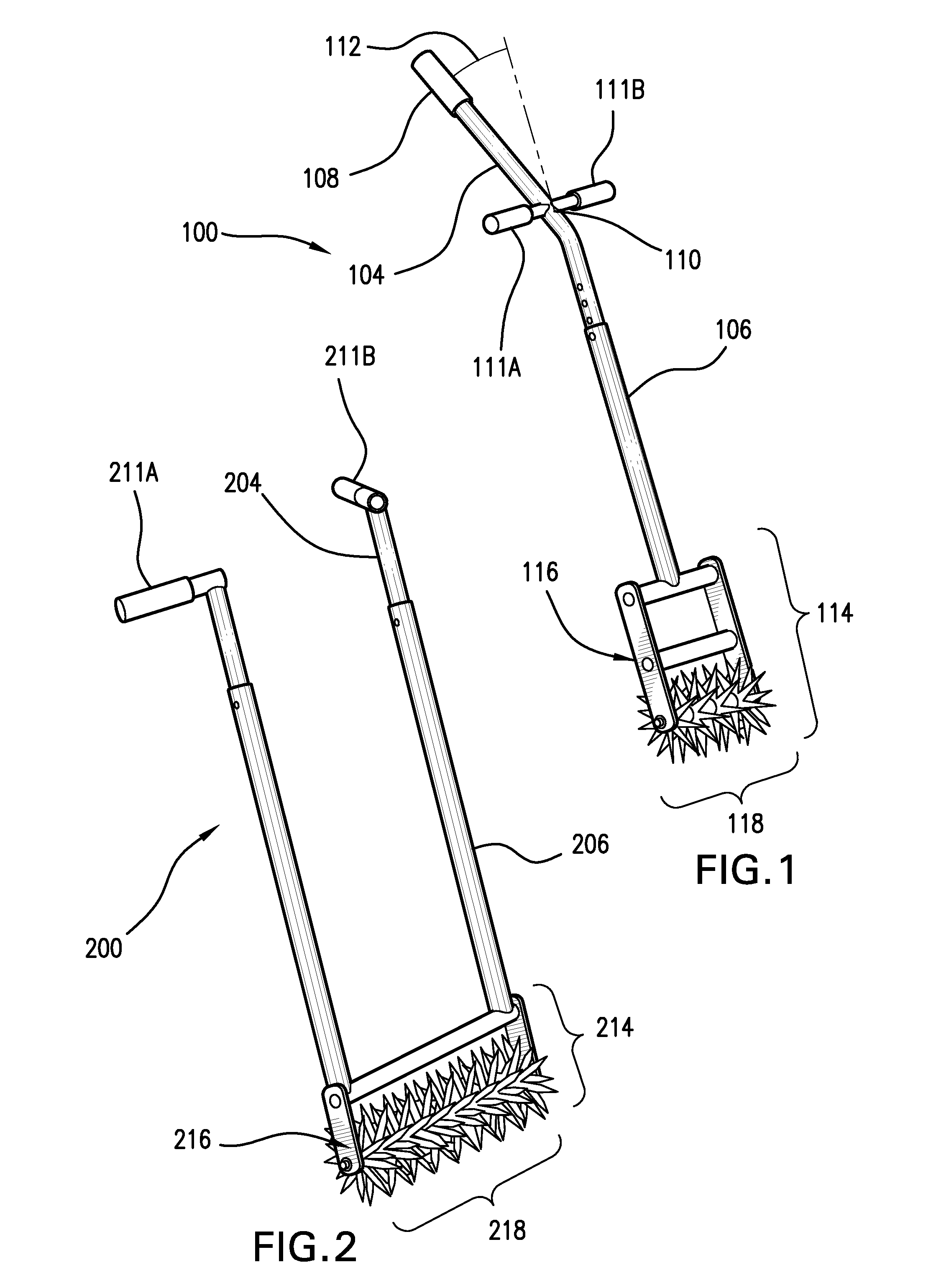 Lawn perforating tool and method of using same