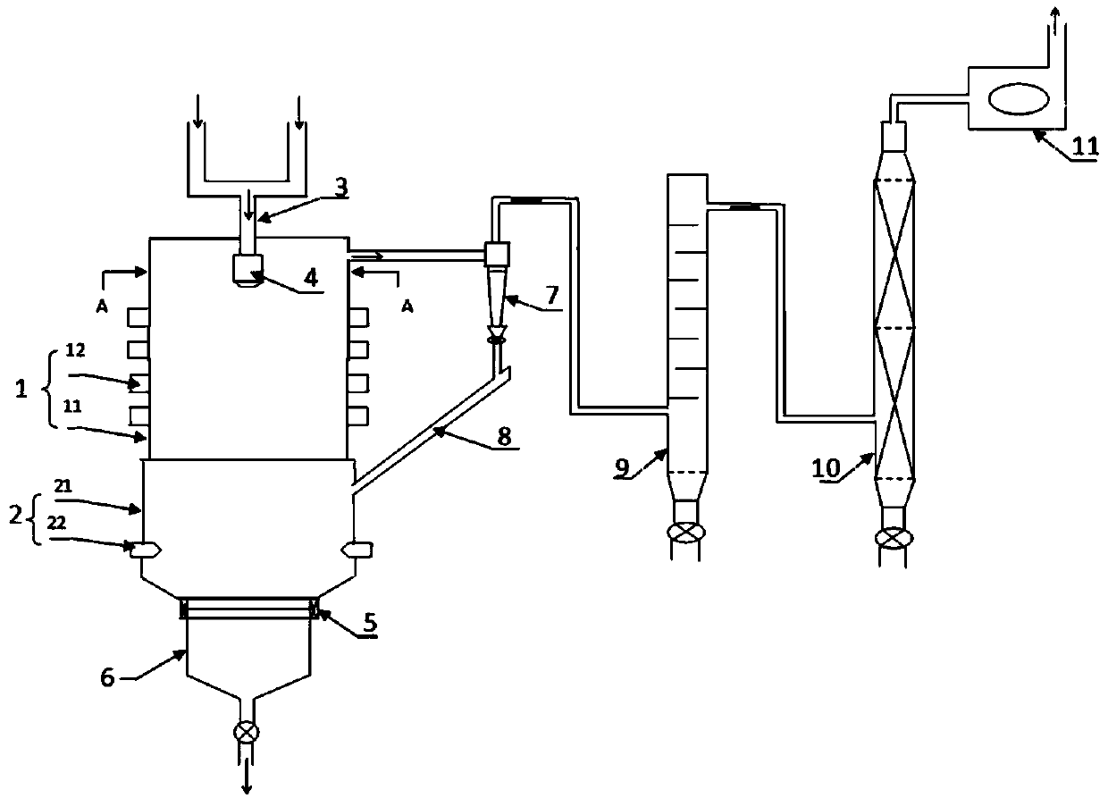 Spray pyrolysis device with microwave heating and method for preparing ternary precursor thereof