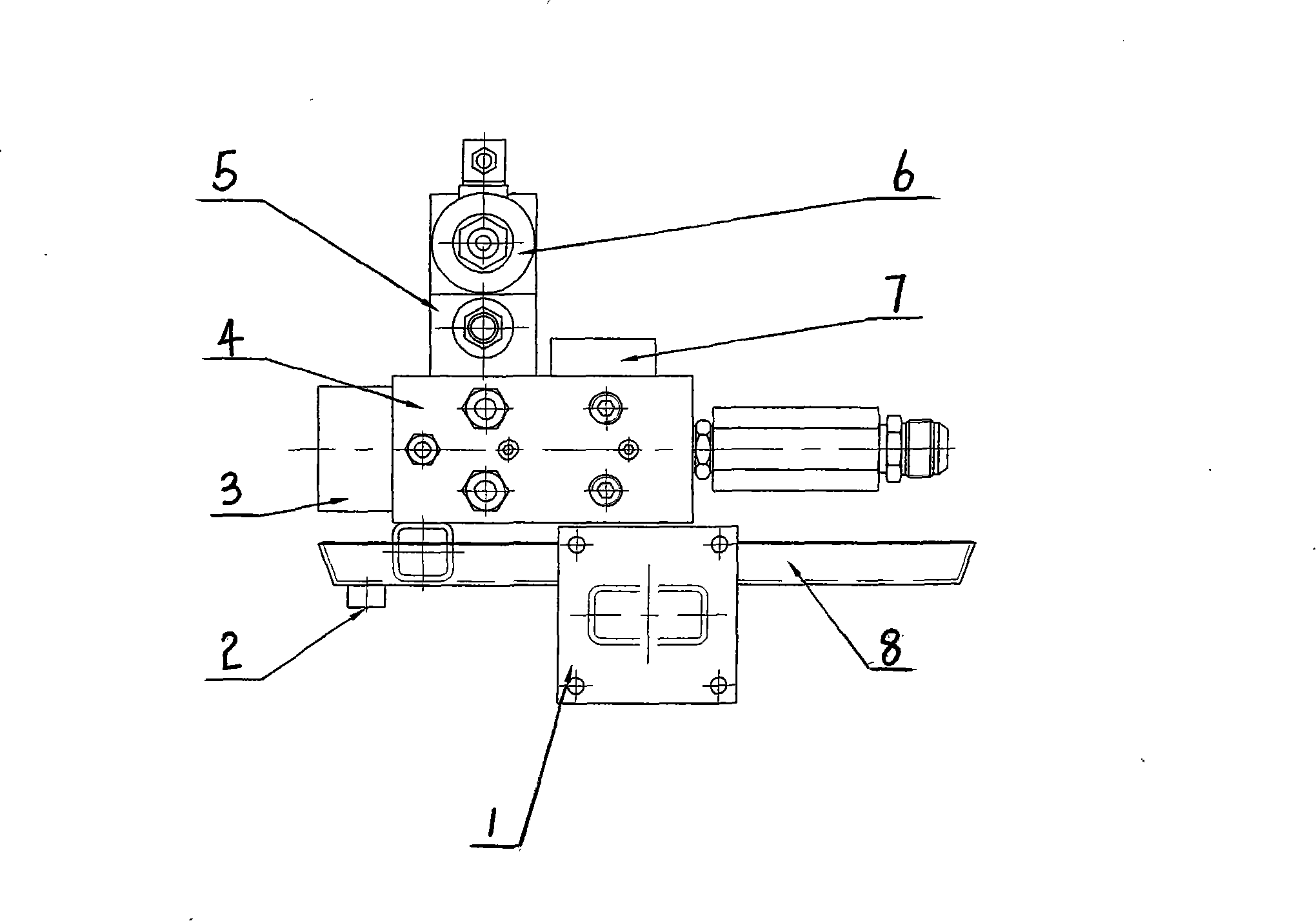 Novel hydraulic motor transmission control valve group