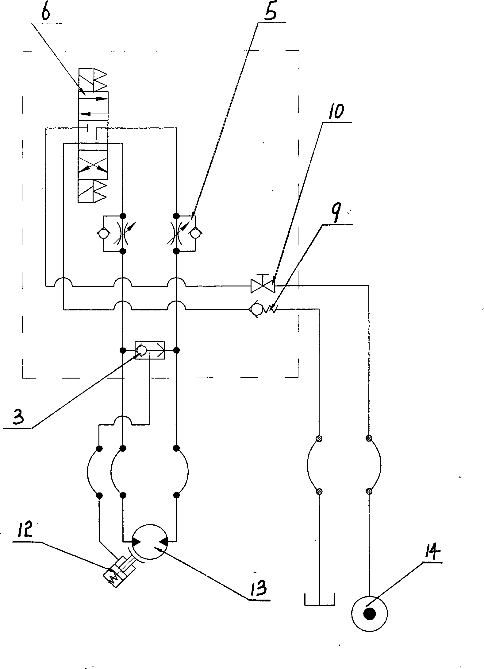 Novel hydraulic motor transmission control valve group