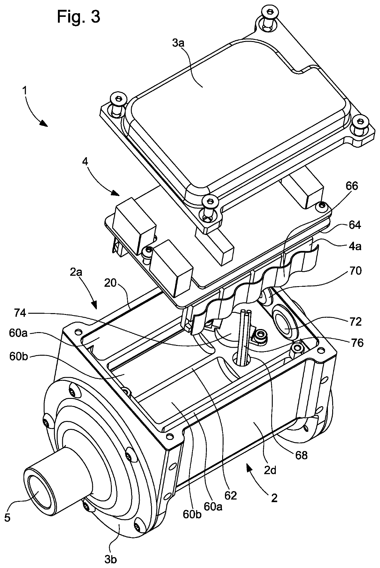 Heating, ventilation and air conditioning system comprising a fluid compressor