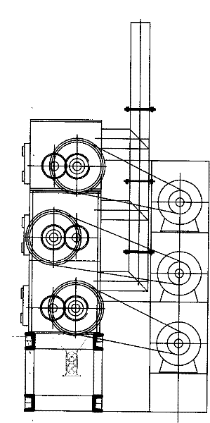 Multi-layer multi-stage large material mixing drying device and process