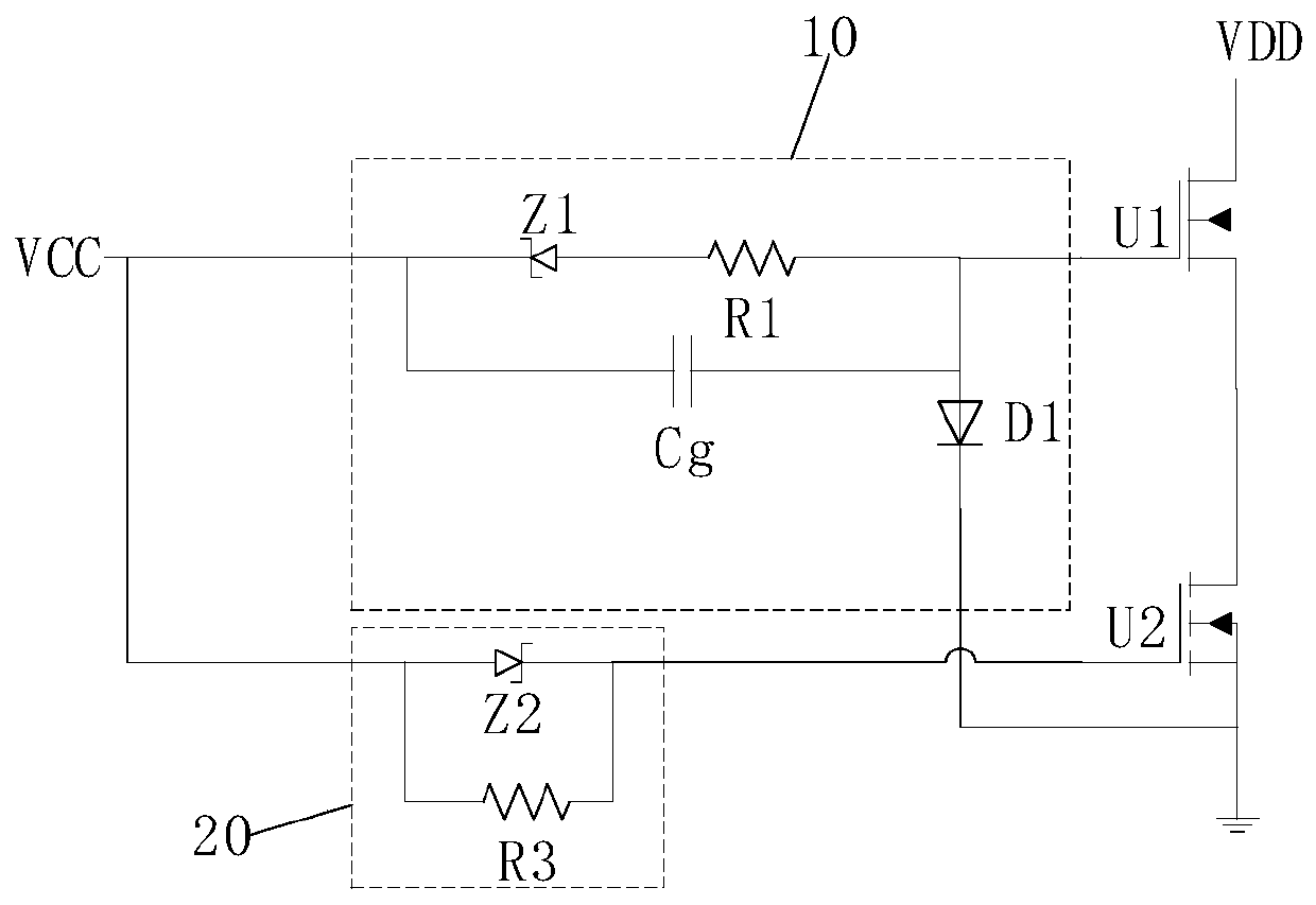 Driving circuit of depletion type transistor