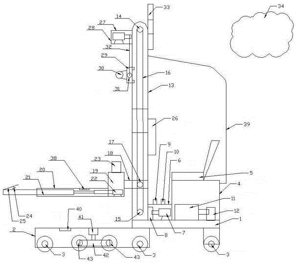 Efficient stacking device for carrying goods