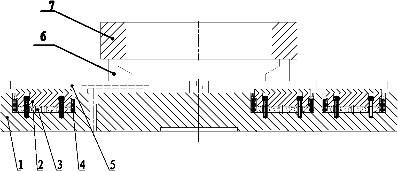 Circular electro-permanent magnetic chuck for vertical lathe