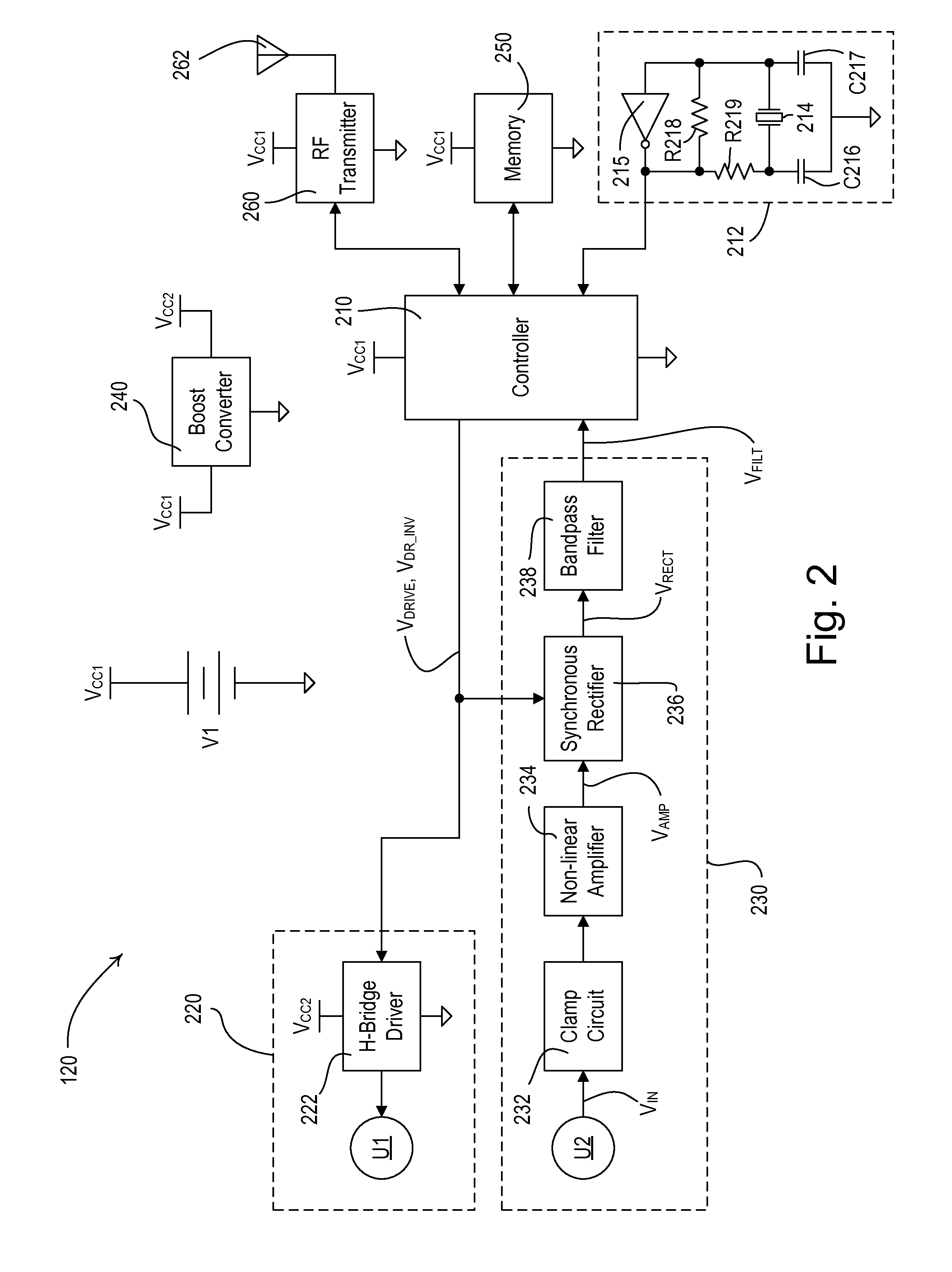 Ultrasonic receiving circuit