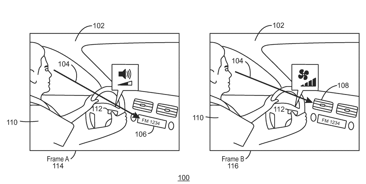 Interaction based on capturing user intent via eye gaze