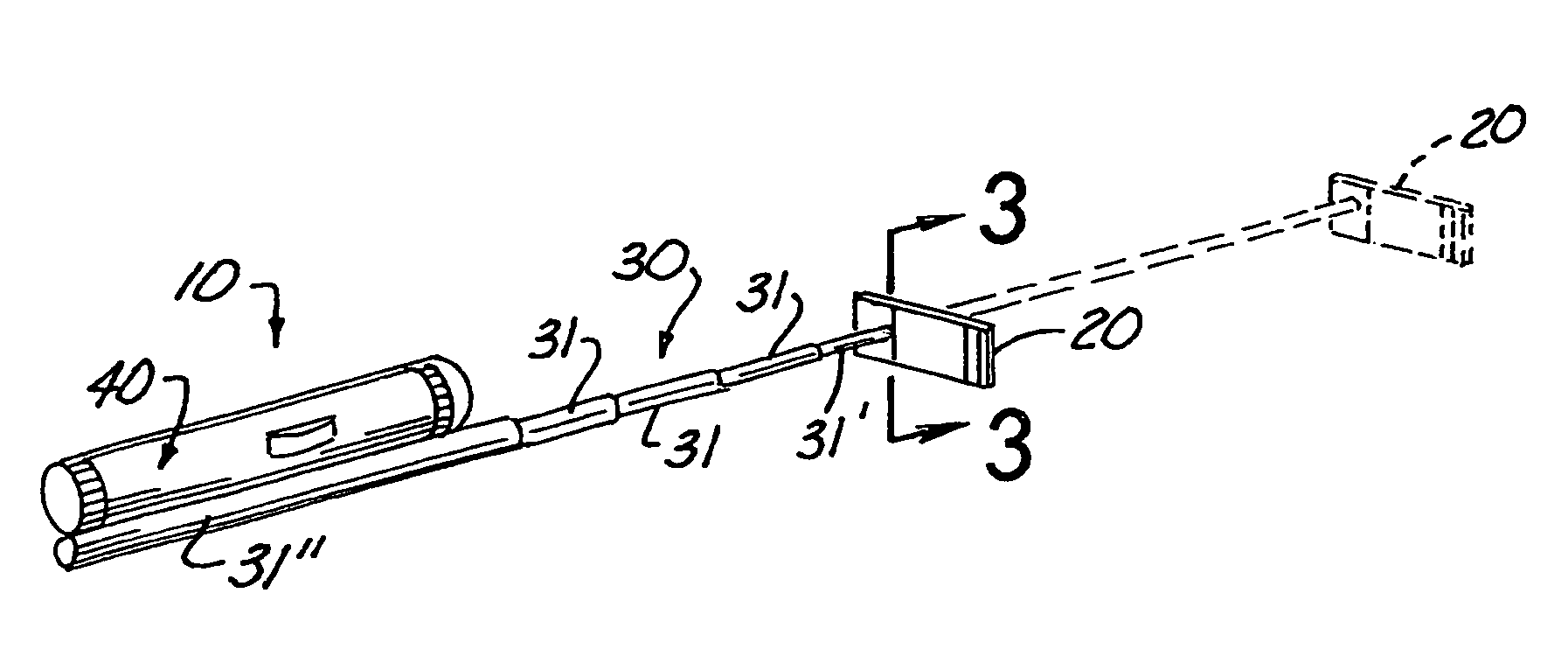 Extensible brake wear gauge