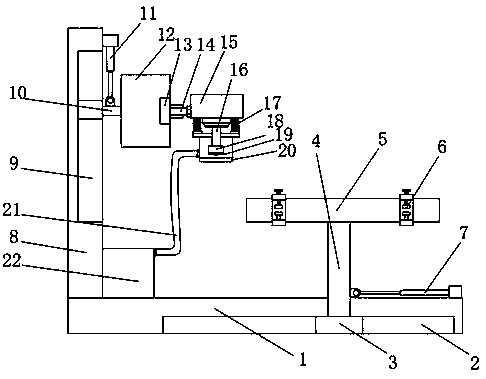 Slotting device used for production of shell of multi-medium air curtain machine