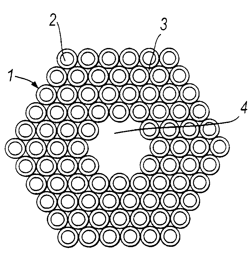 Photonic crystal fibre and a method for its production