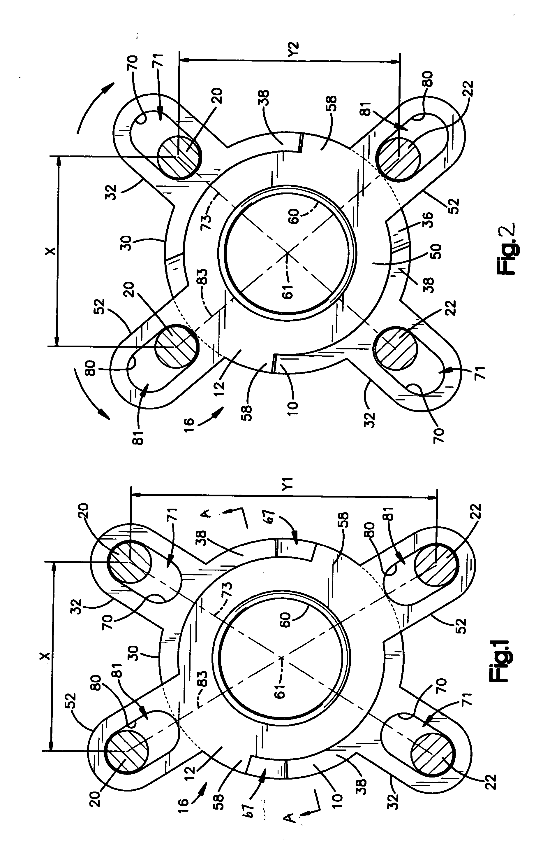 Translational scissor plate fixation system