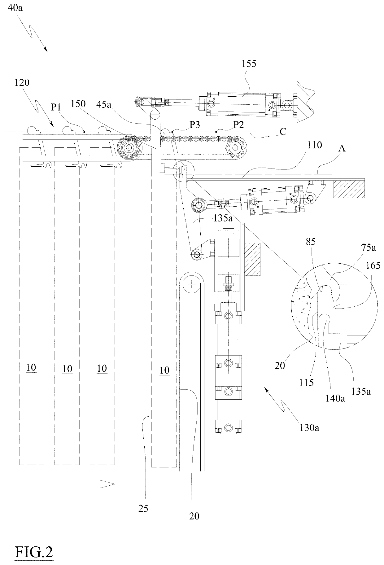 Support element for portions of meat