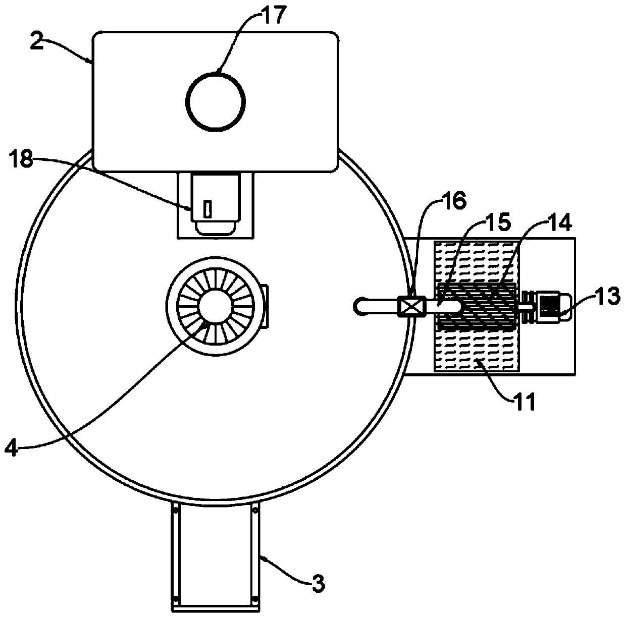 Stirring device for concrete production