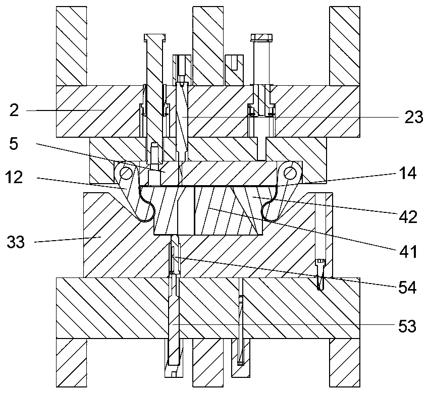 Bending die capable of controlling high-strength steel springback and application method thereof