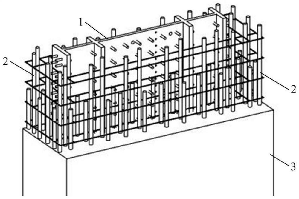 Side-vertical integral forming structure and method of shear steel plate and steel mesh on one side