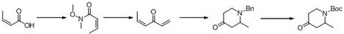 A kind of synthetic method of 1-tert-butoxycarbonyl-2-methyl-4-piperidone