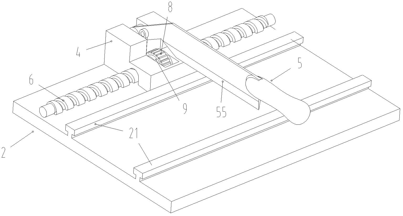 Automatically-feeding manual vegetable chopping block