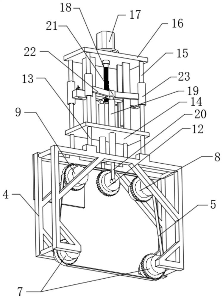 Saw band tensioning mechanism of high-speed band sawing machine and adjusting method of saw band tensioning mechanism