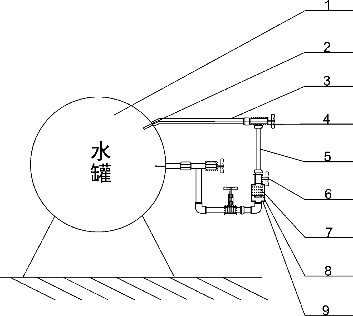 Anti-freezing liquid level meter device for water jacket furnace