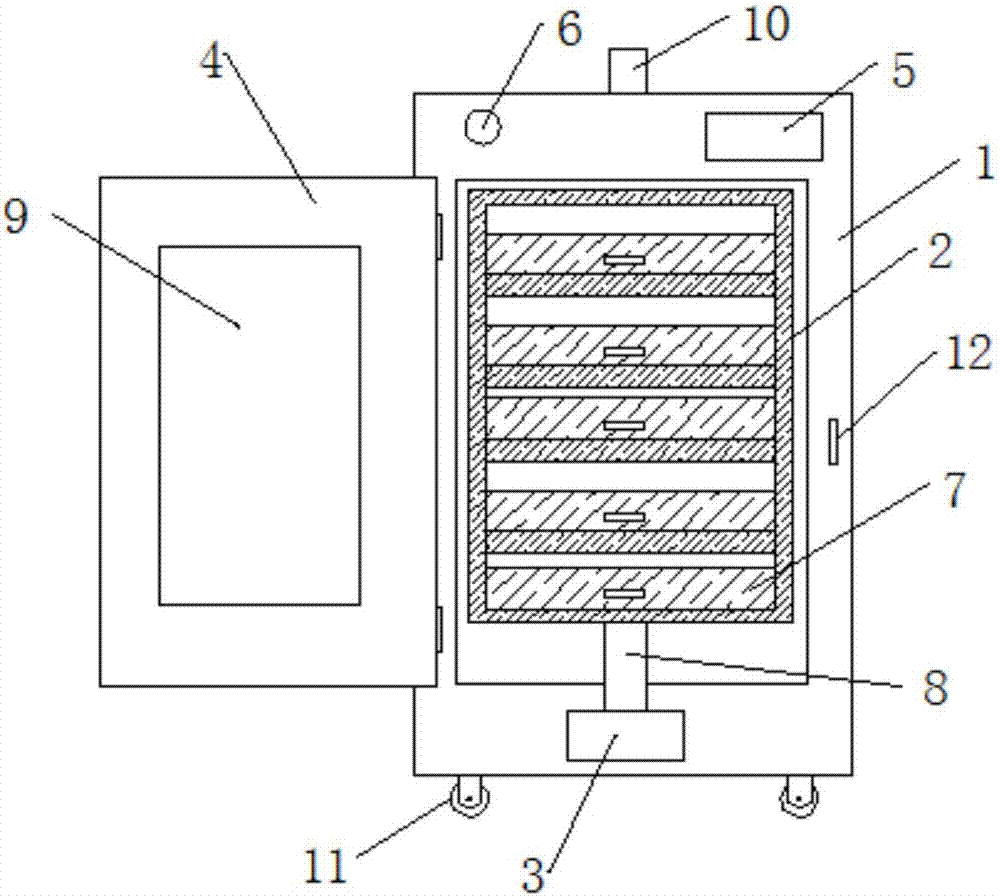 Efficient tea leaf drying device