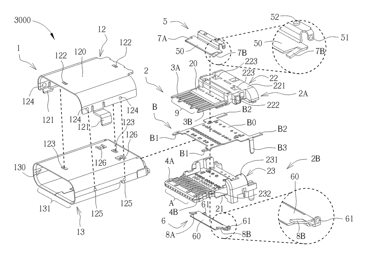 Electrical receptacle connector with shielding and grounding features