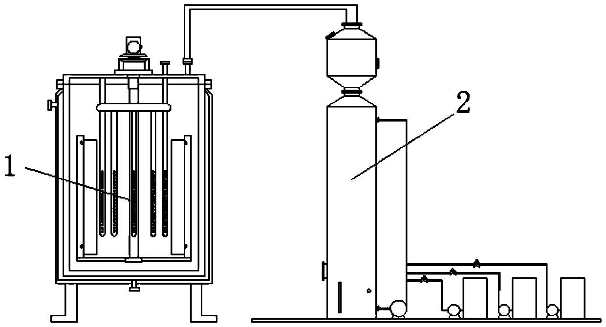 Deodorization device for waste gas generated by salicylic acid production and deodorization technology thereof