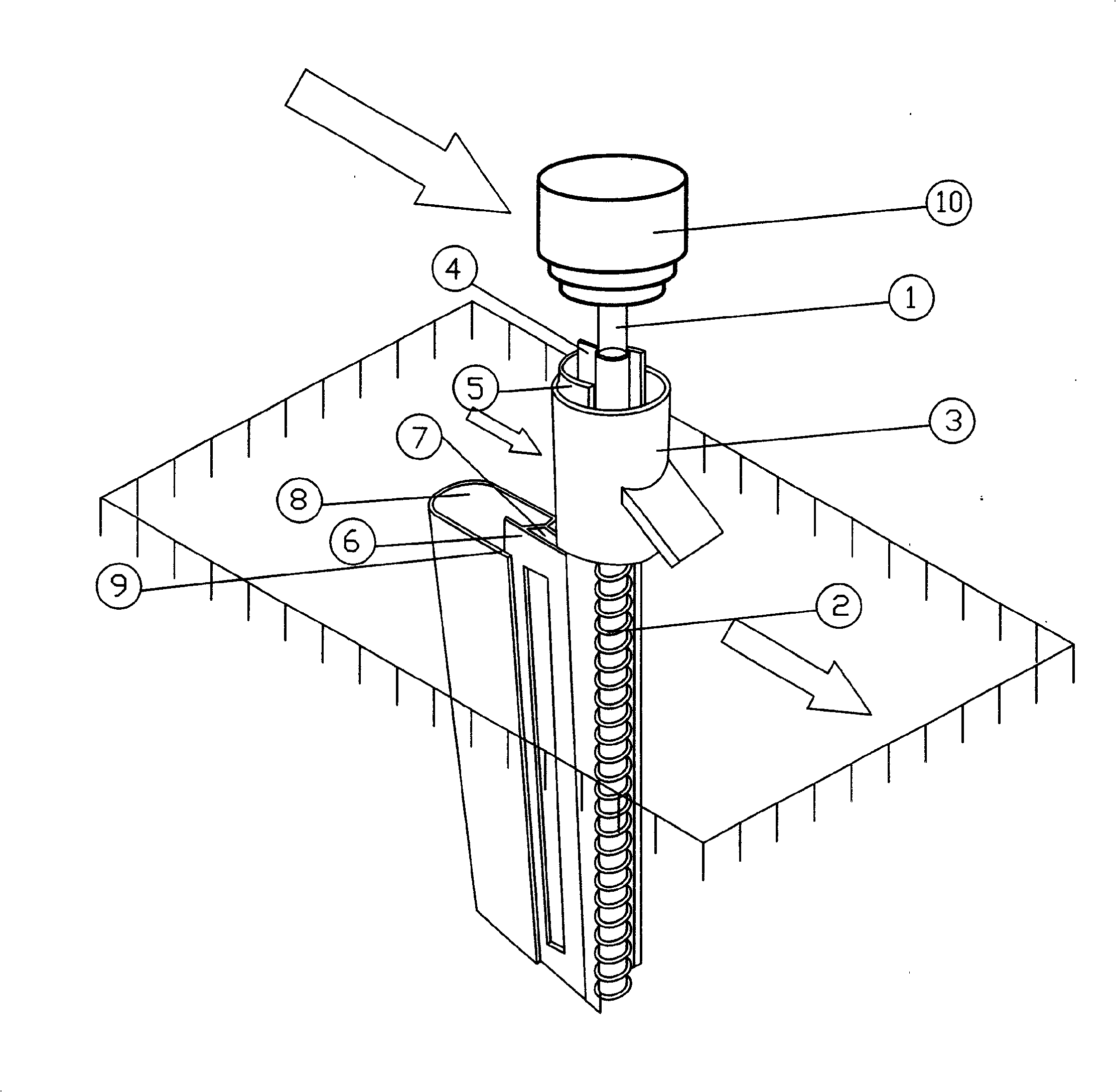 Process for making continuous grooves underground by rotating drill and device thereof