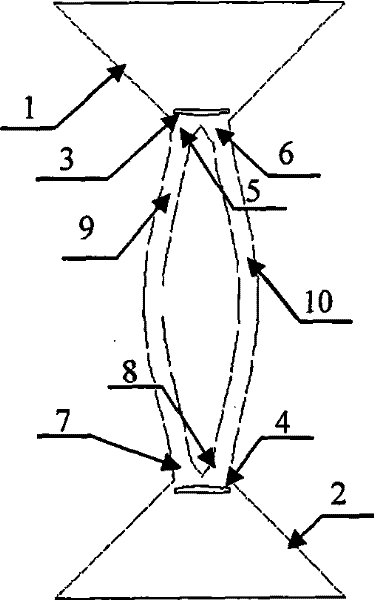 Resonant tuning fork structure having strong self-coupling performance