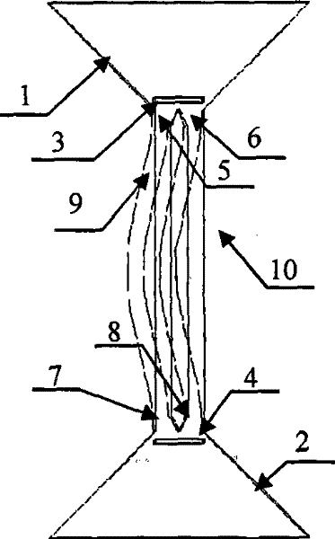 Resonant tuning fork structure having strong self-coupling performance