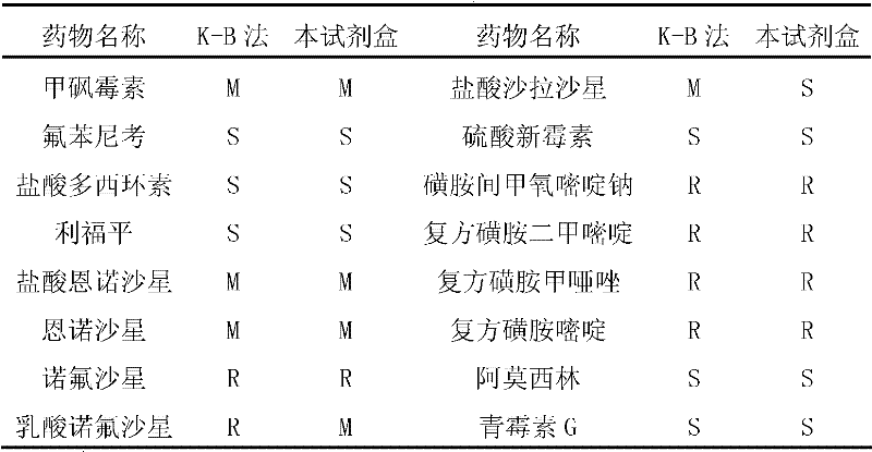 Preparation method for drug sensitivity kit and drug sensitivity detection method