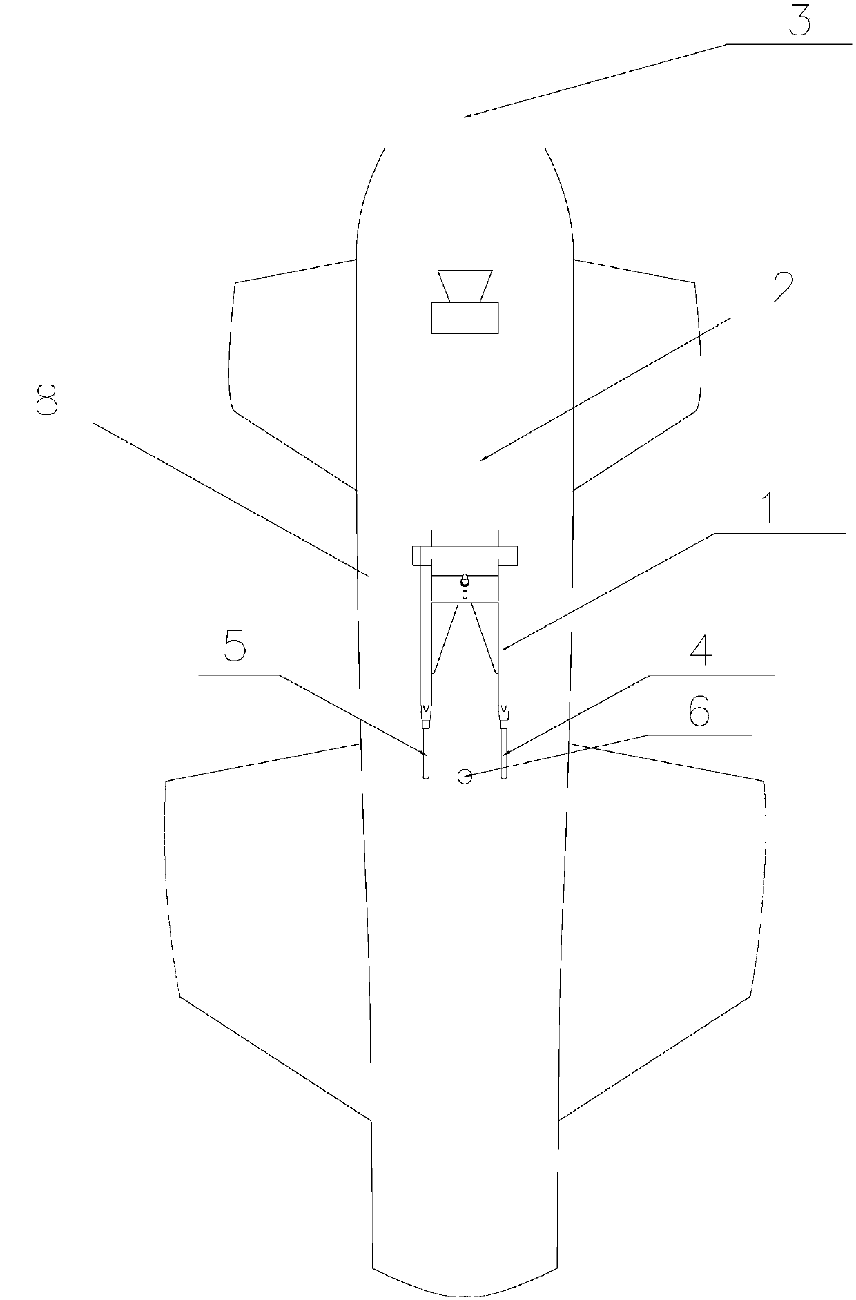 Two-point-type rocket assisting launcher of unmanned aerial vehicle and method thereof