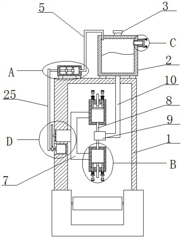 Automatic glue dispensing device of guide rail boxing machine and using method