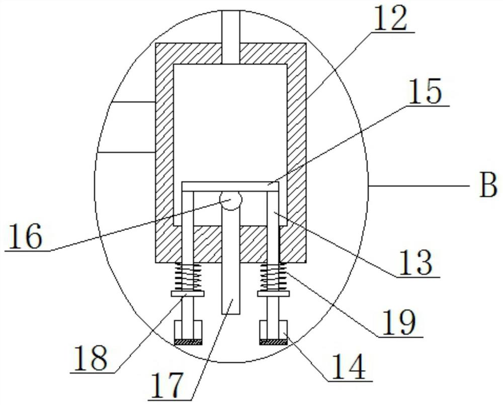 Automatic glue dispensing device of guide rail boxing machine and using method