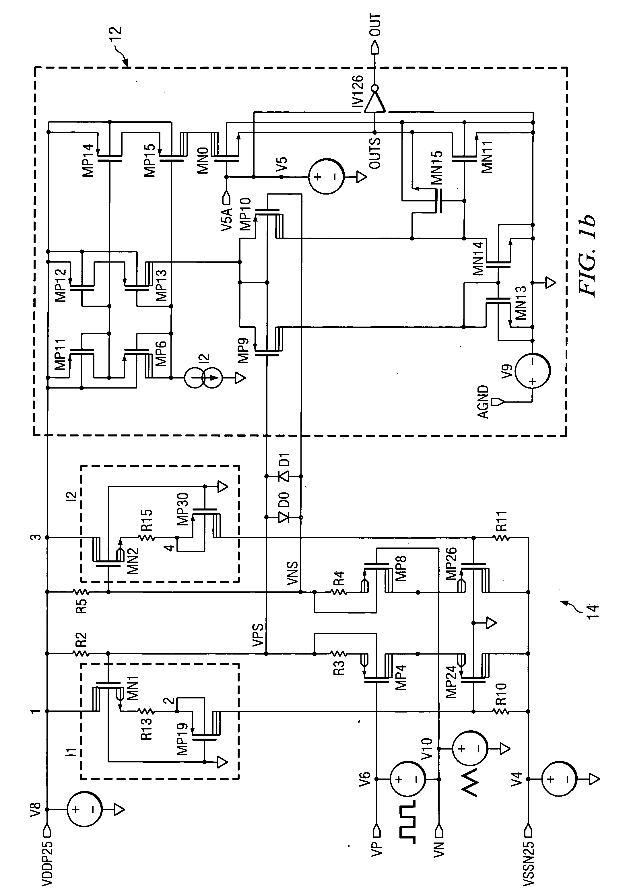 Dual polarity, high input voltage swing comparator using MOS input transistors