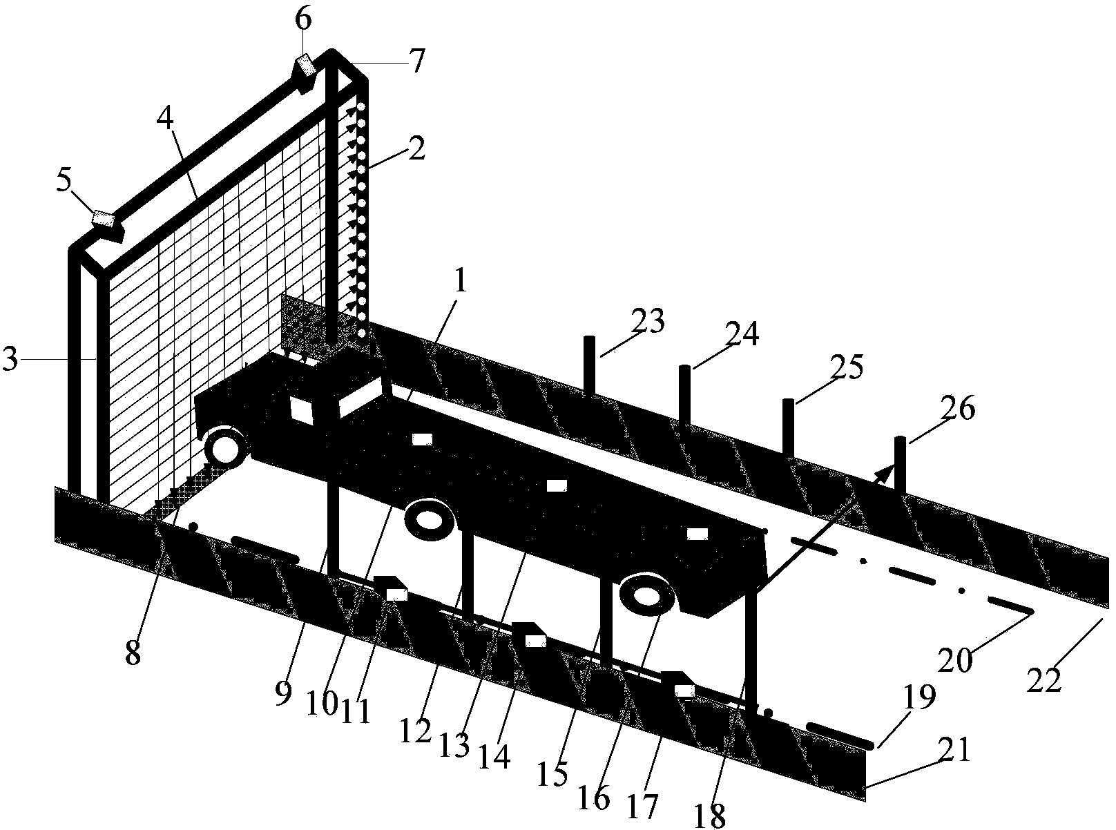 System and method for measuring vehicle outline dimensions based on machine vision and laser light curtain