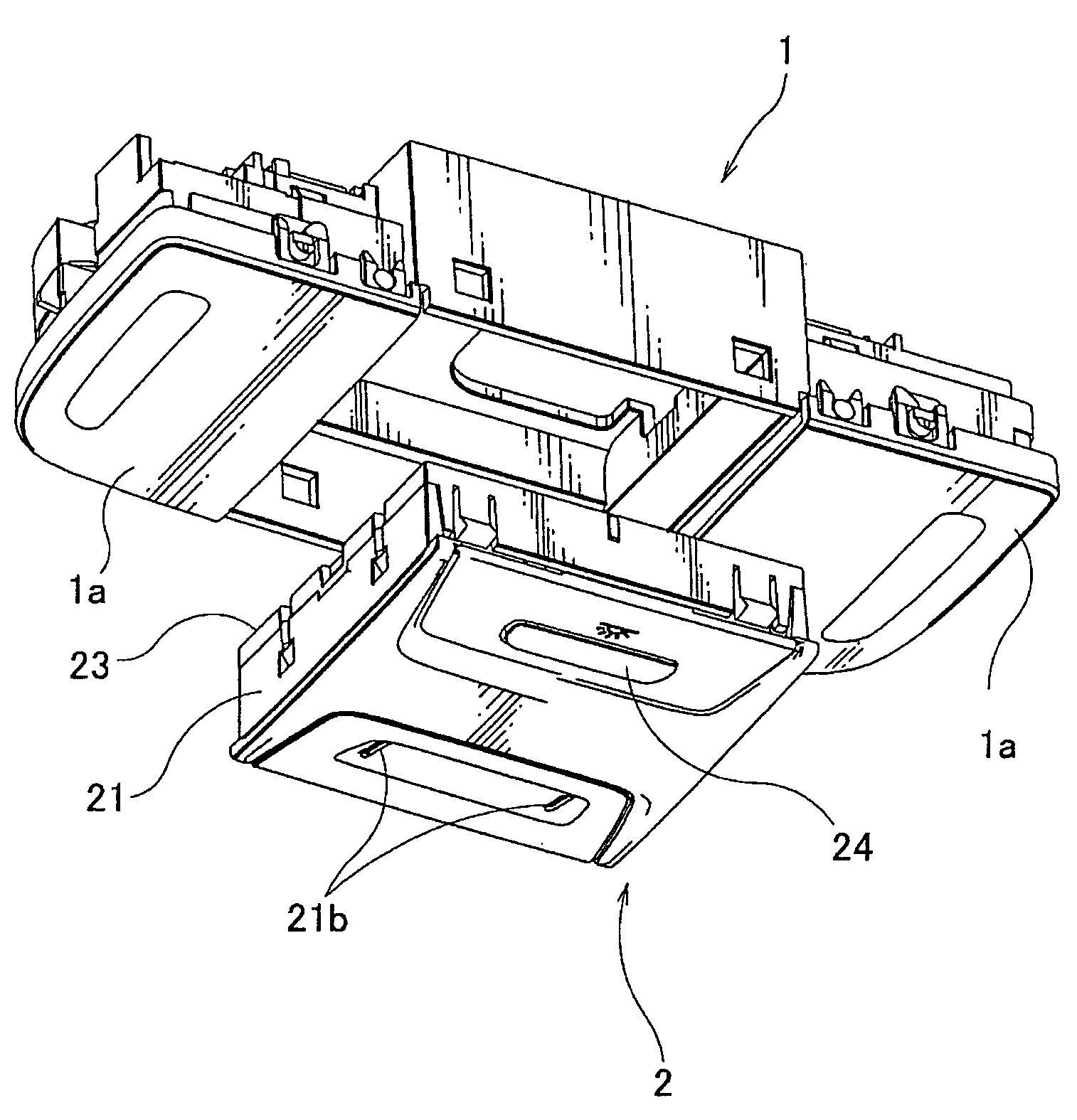 Push-button switch units for vehicle interior light assembly